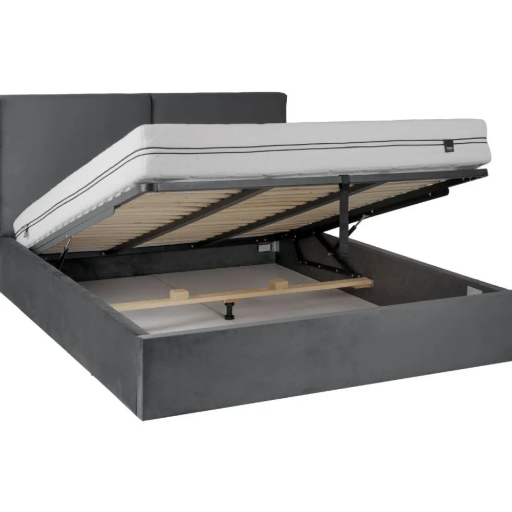 Hauss Łóżka Tapicerowane*Łóżko tapicerowane 160X200 z pojemnikiem na pościel Bari