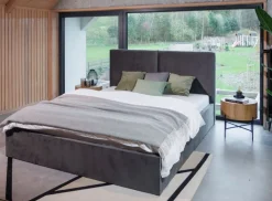 Hauss Łóżka Tapicerowane*Łóżko tapicerowane z pojemnikiem na pościel Bari