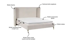 Hauss Łóżka Do Sypialni|Łóżka Tapicerowane*Łóżko tapicerowane z wysokim wezgłowiem Monte