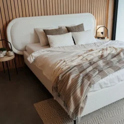 Hauss Łóżka Do Sypialni|Łóżka Tapicerowane*Łóżko tapicerowane z zaokrąglonym wezgłowiem Luna