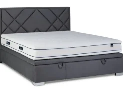 Hauss Łóżka Tapicerowane*Łóżko 160x200 z pojemnikiem grafitowe Linares