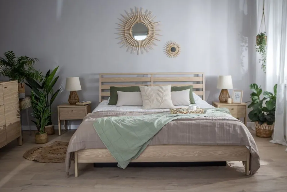 Lenart Łóżka Drewniane*Łóżko 180x200 z pojemnikiem na pościel Cozy CZ-02(180) dąb olejowany