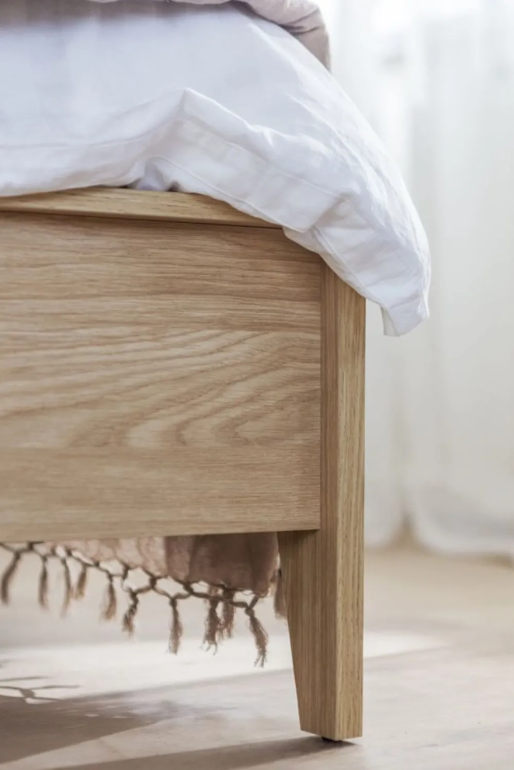 Lenart Łóżka Drewniane*Łóżko 180x200 z pojemnikiem na pościel Cozy CZ-02(180) dąb olejowany