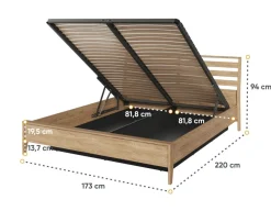 Lenart Łóżka Do Sypialni|Łóżka Drewniane*Łóżko 160x200 z pojemnikiem na pościel Cozy CZ-02(160) dąb olejowany