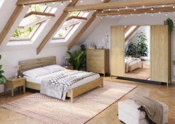 Lenart Łóżka Do Sypialni|Łóżka Drewniane*Łóżko 160x200 z pojemnikiem na pościel Cozy CZ-02(160) dąb olejowany