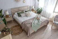 Lenart Łóżka Do Sypialni|Łóżka Drewniane*Łóżko 160x200 z pojemnikiem na pościel Cozy CZ-02(160) dąb olejowany