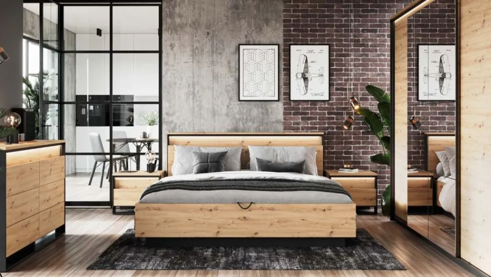 Lenart Łóżka Do Sypialni|Łóżka Drewniane*Łóżko z pojemnikiem do sypialni 180 Quant QS-02