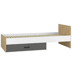 Dzieci ML Meble Łóżka Młodzieżowe|Łóżka Do Pokoju Dziecięcego*Łóżko z pojemnikiem na pościel 90x200 FINI 09