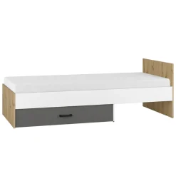 Dzieci ML Meble Łóżka Młodzieżowe|Łóżka Do Pokoju Dziecięcego*Łóżko z pojemnikiem na pościel 90x200 FINI 09