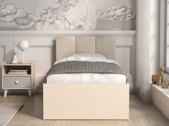 Dzieci ML Meble Łóżka Młodzieżowe|Łóżka Do Pokoju Dziecięcego*Łóżko z tapicerowanym zagłówkiem Mevel 08