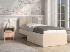 Dzieci ML Meble Łóżka Młodzieżowe|Łóżka Do Pokoju Dziecięcego*Łóżko z tapicerowanym zagłówkiem Mevel 08