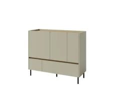 Meblar Komody Do Przedpokoju|Komody Młodzieżowe*Komoda 120 cm z szafką i szufladami do pokoju Luca LC8 eukaliptus