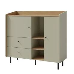 Meblar Komody Do Przedpokoju|Komody Młodzieżowe*Komoda 125 cm z szafką i szufladami do pokoju Alessio AE8 eukaliptus