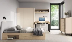 Meblar Komody Do Przedpokoju|Komody Młodzieżowe*Komoda 125 cm z szufladami i szafką do pokoju Alessio AE8 beż piaskowy