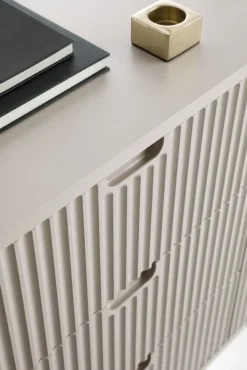 Piaski Komody Do Jadalni|Komody Do Salonu*Komoda ryflowana z trzema szufladami  Zova kaszmirowa