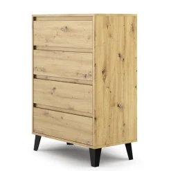 Mebelbos Komody Do Biura|Komody Do Przedpokoju*Komoda z czterema szufladami, dąb artisan BORG