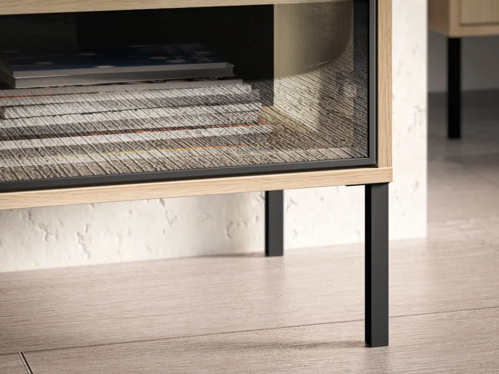 ML Meble Komody Do Biura|Komody Do Przedpokoju*Komoda z podświetlaną witryną Barnee 03