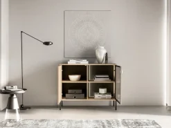 ML Meble Komody Do Biura|Komody Do Przedpokoju*Komoda z podświetlaną witryną Barnee 03