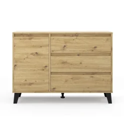 Mebelbos Komody Do Biura|Komody Do Przedpokoju*Komoda z szufladami i szafką, dąb artisan BORG