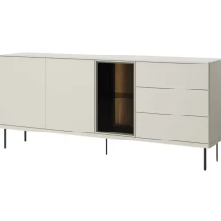 Lenart Komody Do Jadalni|Witryny Do Jadalni*Komoda z szufladami i witryną Epiro EP-05 kaszmirowa + dąb ciemny