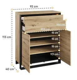 Lenart Komody Do Biura|Komody Do Przedpokoju*Komoda z szufladami Quant QG-02 dąb artisan