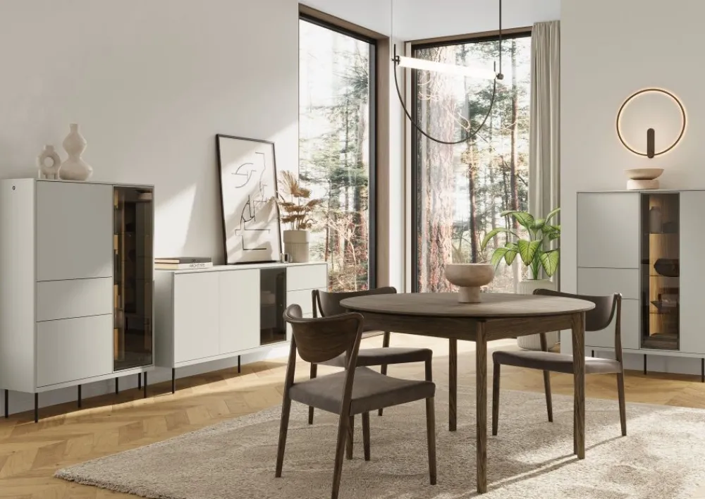 Lenart Ławy I Stoliki Do Pokoju Młodzieżowego|Ławy I Stoliki Do Salonu*Komoda z szufladami przeszklona Epiro EP-03 kaszmirowa + dąb ciemny