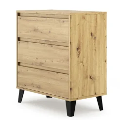 Mebelbos Komody Do Biura|Komody Do Przedpokoju*Komoda z trzema szufladami, dąb artisan BORG