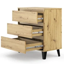 Mebelbos Komody Do Biura|Komody Do Przedpokoju*Komoda z trzema szufladami, dąb artisan BORG