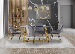 Halmar Stoły*KONAMI stół, blat - czarny marmur, nogi - złoty (2p=1szt)1 sztuka