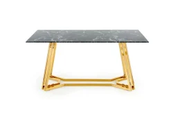 Halmar Stoły*KONAMI stół, blat - czarny marmur, nogi - złoty (2p=1szt)1 sztuka
