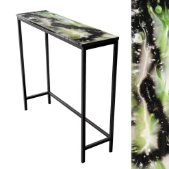 ArteHome Toaletki I Konsole*Konsola"18" 90/25/82cm z blatem z żywicy epoksydowej industrialna metalowa