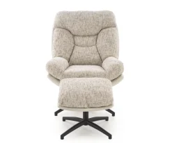 Halmar Fotele*KRONOS fotel z podnóżkiem, beżowy / wielobarwny (1p=1szt)1 sztuka