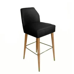 ArteHome Taborety I Hokery*Krzesło barowe Asprey tapicerowany czarny welur