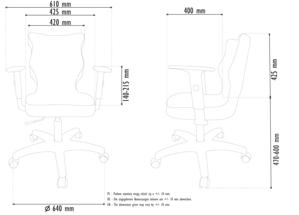 Entelo Krzesła Do Biurka Do Pokoju Młodzieżowego*Krzesło młodzieżowe Duo czarny Velvet 17 rozmiar 6