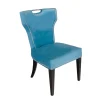 ArteHome Krzesła*Krzesło Vittdria 58/65/95cm tapicerowane niebieskim welurem ze srebrnym uchwytem i srebrnymi nitami