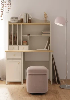 Dzieci Lenart Biurka Do Pokoju Młodzieżowego|Biurka Do Pokoju Dziecięcego*biurko z nadstawką Story SO-03 + SO-04 beż piaskowy/dąb vincenza bielona