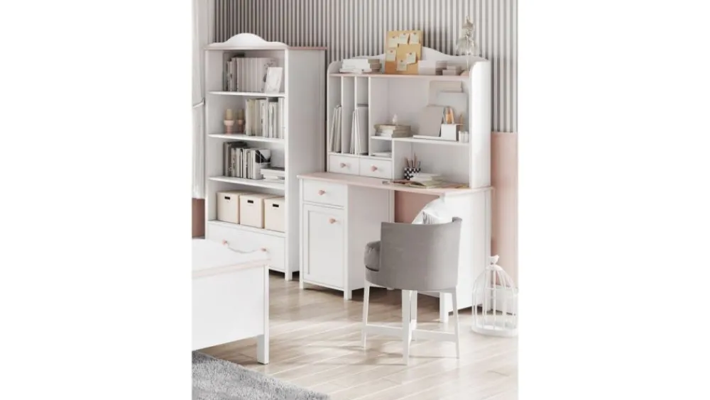 Dzieci Lenart Biurka Do Pokoju Dziecięcego|Biurka Do Pokoju Młodzieżowego*biurko z nadstawką Luna LN-03 + LN-04, sekretarzyk