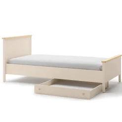Dzieci Lenart Łóżka Młodzieżowe|Łóżka Do Pokoju Dziecięcego*łóżko z materacem 90cm Story SO-16 beż piaskowy/dąb vincenza bielona