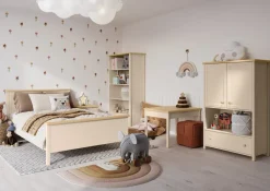 Dzieci Lenart Łóżka Młodzieżowe|Łóżka Do Pokoju Dziecięcego*łóżko z materacem 120cm Story SO-17 beż piaskowy/dąb vincenza bielona
