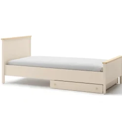 Dzieci Lenart Łóżka Młodzieżowe|Łóżka Do Pokoju Dziecięcego*łóżko z materacem 120cm Story SO-17 beż piaskowy/dąb vincenza bielona