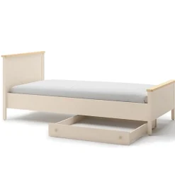 Dzieci Lenart Łóżka Młodzieżowe|Łóżka Do Pokoju Dziecięcego*łóżko z materacem 120cm Story SO-17 beż piaskowy/dąb vincenza bielona