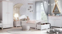 Dzieci Lenart Łóżka Młodzieżowe|Łóżka Do Pokoju Dziecięcego*łóżko z materacem Luna LN-08 dla dziewczynki