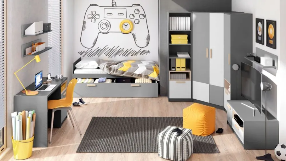 Lenart Łóżka Młodzieżowe|Łóżka Drewniane*łóżko z szufladą na pościel Pok PO-13 + PO-15