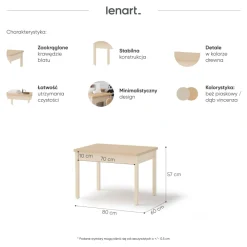 Lenart Ławy I Stoliki Do Salonu|Stoliki Kawowe I Ławy*stolik ława Story SO-18 beż piaskowy/dąb vincenza bielona