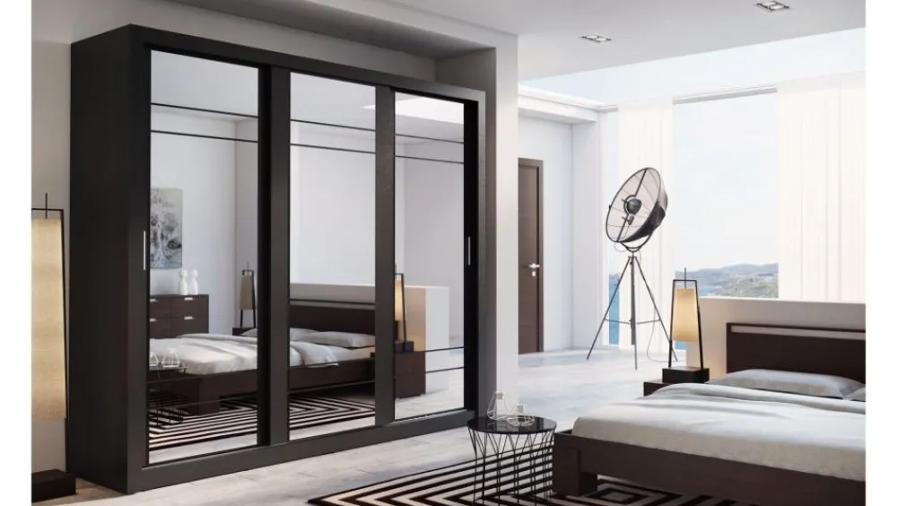 Lenart Szafy Do Przedpokoju|Szafy Do Sypialni*szafa Arti AR-02 czarna