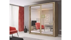 Lenart Szafy Do Przedpokoju|Szafy Do Sypialni*szafa z lustrem Arti AR-08 dąb shetland