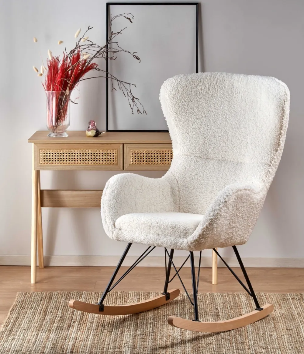 Halmar Fotele*LIBERTO 2 fotel wypoczynkowy kremowy / czarny / naturalny (1p=1szt)1 sztuka