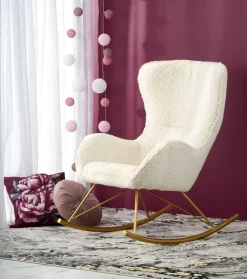 Halmar Fotele*LIBERTO fotel wypoczynkowy kremowy / złoty (1p=1szt)1 sztuka