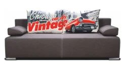 Libro Łóżka Młodzieżowe|Kanapy I Sofy Do Salonu*sofa Play Lux Chicago 3FBA, drukowane wzory na poduszkach