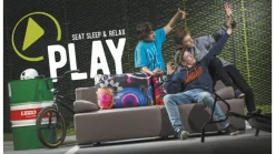 Libro Łóżka Młodzieżowe|Kanapy I Sofy Do Salonu*sofa Play Lux Euro 3FBA, kolorowe poduchy